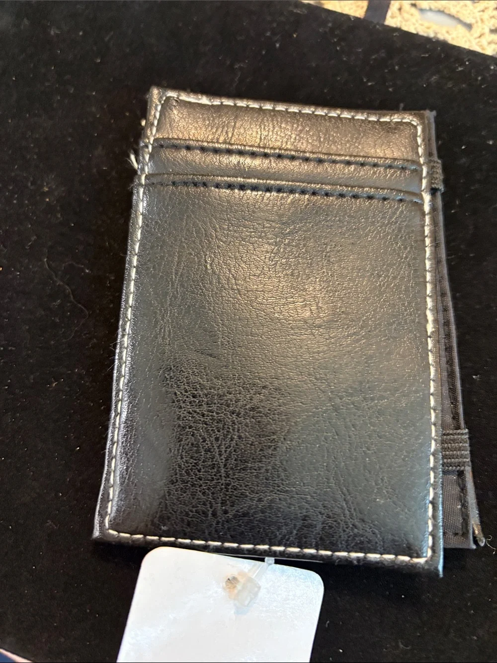 Slim Black Leather Card Holder